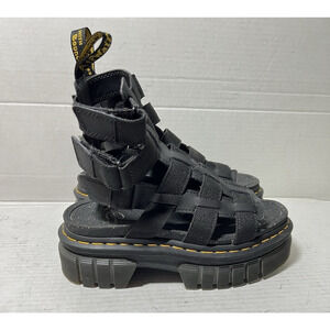 Dr. Martens Black Gladiator Platform Sandals
